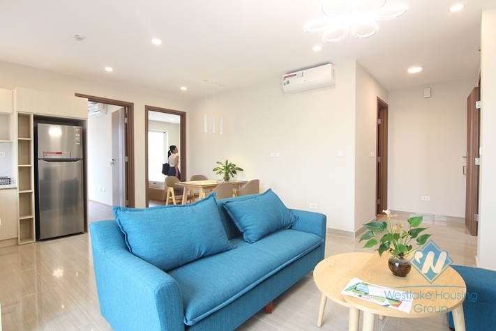 Nice high floor two bedrooms apartment for rent in L3 building, Ciputra urban, Tay Ho, Ha Noi